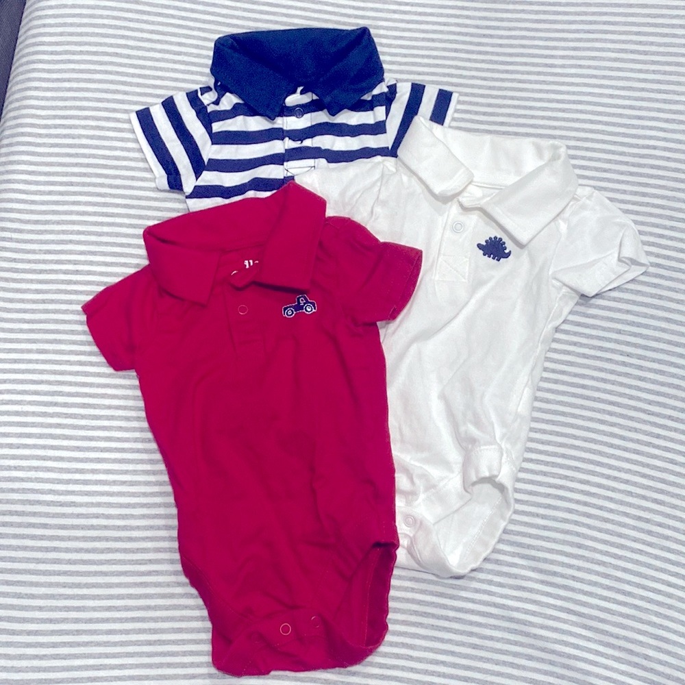 Baby boy polos bodysuit, 0-3 month